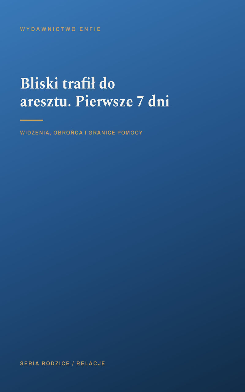Bliski trafił do aresztu. Pierwsze 7 dni