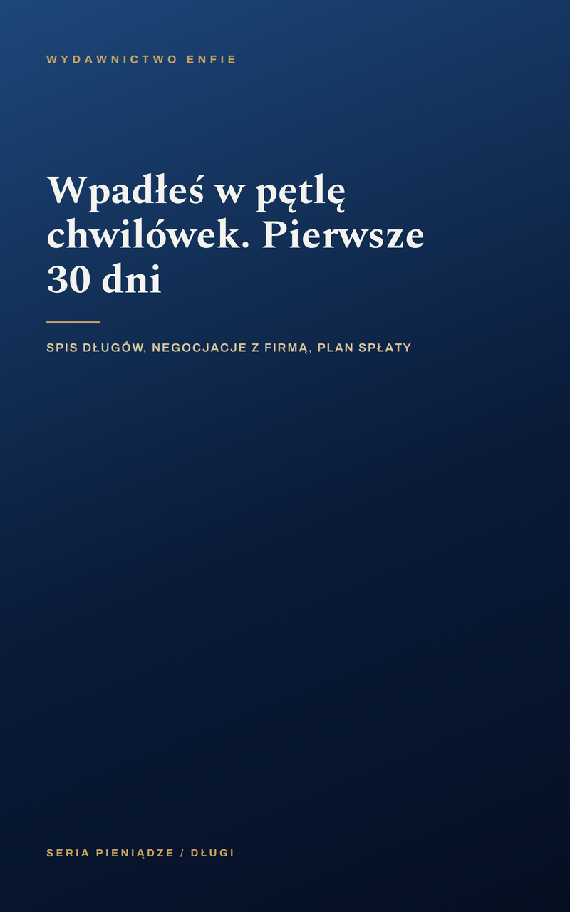 Wpadłeś w pętlę chwilówek. Pierwsze 30 dni