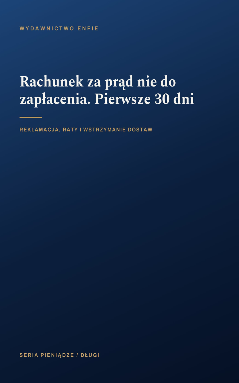 Rachunek za prąd nie do zapłacenia. Pierwsze 30 dni