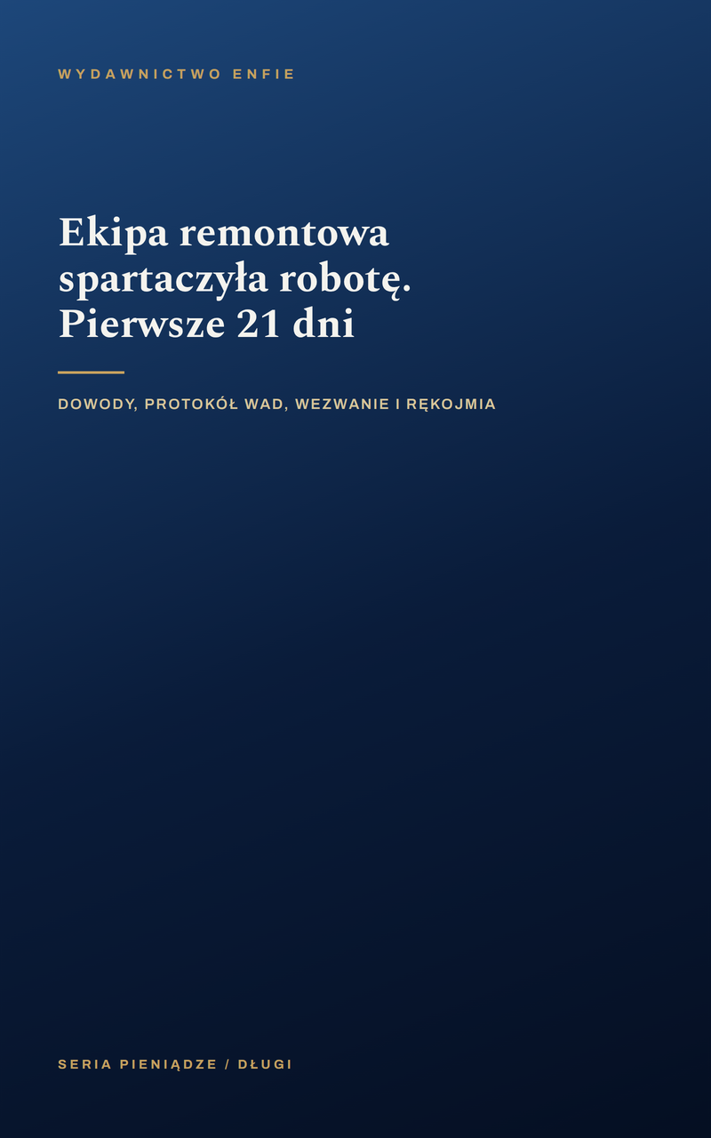 Ekipa remontowa spartaczyła robotę. Pierwsze 21 dni